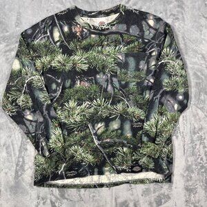 Dickies CamoWest Camouflage Long Sleeve Mens L Shirt 100% Cotton Casual Wear